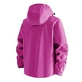 thumbnail image 6 of Sexlip Women Hooded Waterproof Windbreaker Jacket Full Zip Long Sleeve Multi Zipper Pocket Loose Fit Outdoor Hiking Lightweight Rain Coat Pink XL, 6 of 6
