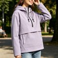 thumbnail image 5 of TaTaai Womens Anorak Long Sleeve Half Zip Hooded Waterproof Windbreaker with Pockets Lightweight Outdoor Hiking Jacket, 5 of 7