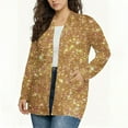 thumbnail image 2 of HongQid Plus Size Cardigan for Women Shimmer Glitter Open Front Cardigans Long Sleeve Tops, 2 of 5