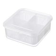 thumbnail image 1 of Binwennn Meal Prep Container Glass 3 Compartments Air Sealed Containers Serving Bowls with Lids Tech Divided Veggie Tray With Lid Stackable Vegetable Storage Relish Serving Platter With 4 Compartment, 1 of 8