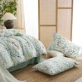 thumbnail image 2 of Boho Floral Green Botanical Queen Comforter Set with Colorful Flower Print Pattern Soft Comfortable and Lightweight Microfiber Bedding Set, 2 of 6