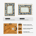 thumbnail image 6 of Handicraft Home Alhambra 4x6 Boho Bone & Resin Inlay Picture Frames with Aesthetic Boho design for Office, Study Table & Wall Mounting- Love Frame for Birthday & Housewarming Gift, 6 of 7