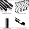 thumbnail image 3 of M MZG 6 Tiers Metal Wire Shelving Unit Storage Rack, Dimensions: 47.24" W x 17.7" D x 82.68" H, Black, 3 of 7