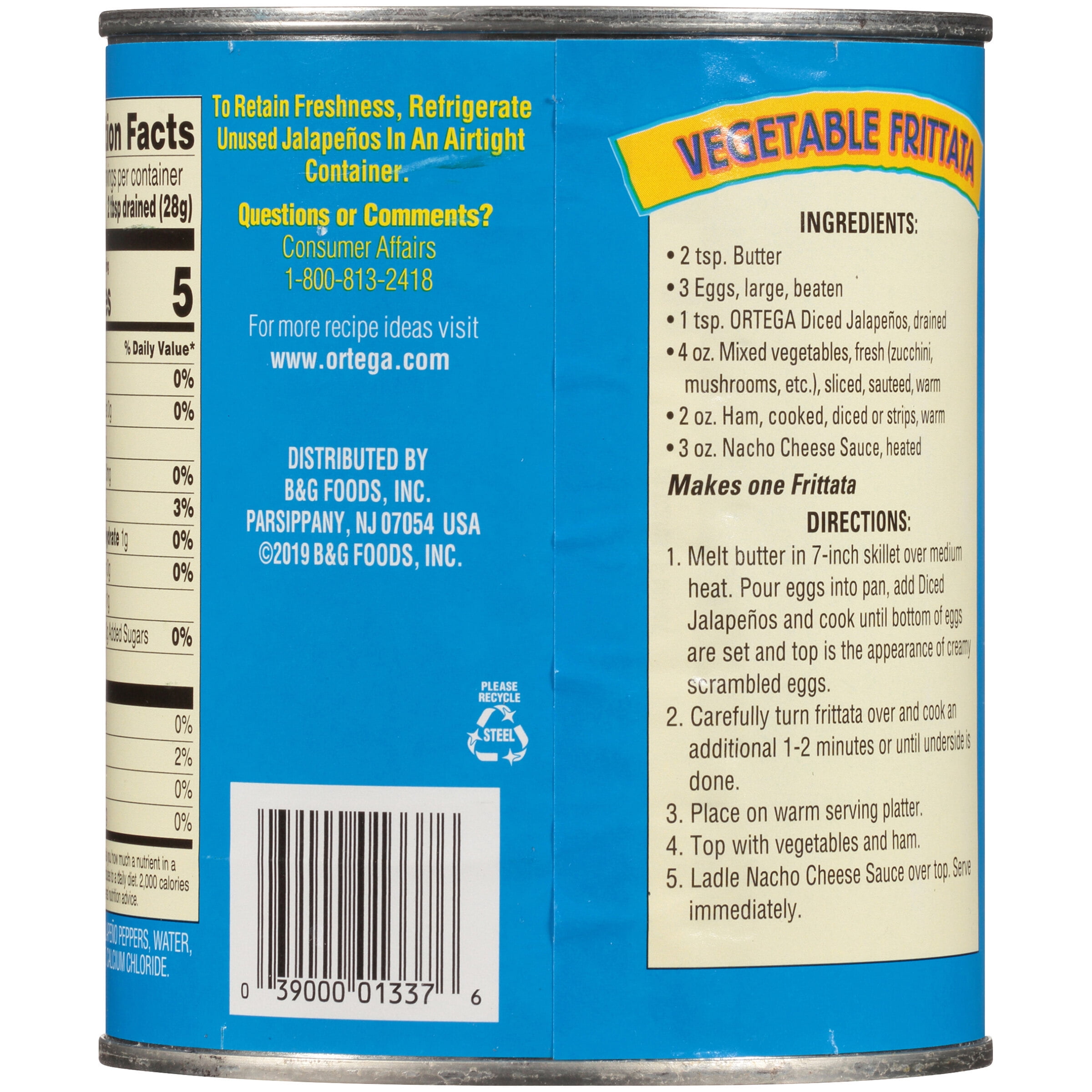 Ortega® Hot Diced Jalapenos 26 oz. Can
