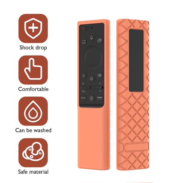 Cubierta de control remoto de voz con cordón para Samsung BN59 Series (naranja)