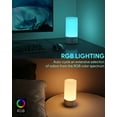 AUKEY Table Lamp, Touch Sensor Bedside Lamp with Color Changing RGB