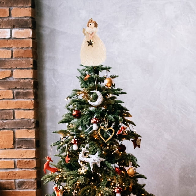 KAKOWELY Adorno De Ángel Dorado Para Interior Y Exterior En Fiestas Navideñas