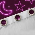 thumbnail image 4 of Homewish Cartoon Stars Moon Blackout Curtains Set of 2 (52x84 Each),Modern Geometric Striped Window Curtains,Neon Pink Curtains and Drapes For Girls Kids,Luxury Bedroom Decor, 4 of 6