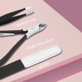 thumbnail image 2 of 18 piezas de herramientas de pedicura, alicates para cutículas, recortador afilado con mango de diseño antideslizante, cortaúñas para mujer, estuche de cuero PU rosa, kit de pedicura, 2 of 5