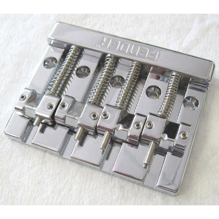 Fender® Badass Style 4-String Chrome Bass Bridge Assembly~Mount Screws~Brand New