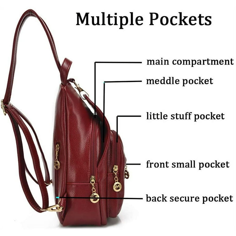  Waterproof Nylon Convertible - Backpack, Purse, Messenger,  Sling Bag - Light, Washable, Leather Alternative : Clothing, Shoes & Jewelry