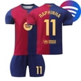 thumbnail image 1 of GZSL 2425 Barcelona Home Football Training Kit, Number # 11 Soccer Jerseys & Tops, Colorful Short-Sleeve Kids Football Jersey with Gold Lettering and Large Logo Two-Piece Set/18, 1 of 9