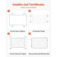 thumbnail image 3 of Chain Link Fence Gate x in Adjustable Chain Link Fence Panel Fit .ft (W) x ft (H) Garden Fence Gate Opening Fencing Gate with Plastic Coating for Farm Posts Not I, 3 of 10