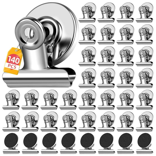Paquete de 140 imanes para nevera WUDIME, clips magnéticos para nevera