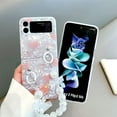 thumbnail image 2 of for Galaxy Z Flip 3 Case Cute Design White Shell Love Print, Kawaii Strap Case for Samsung Galaxy Z Flip 3, Lovely Girly Case for Z Flip 3 Luxury Beads Bow Wristband, Fashion Women Case for Flip 3, 2 of 7