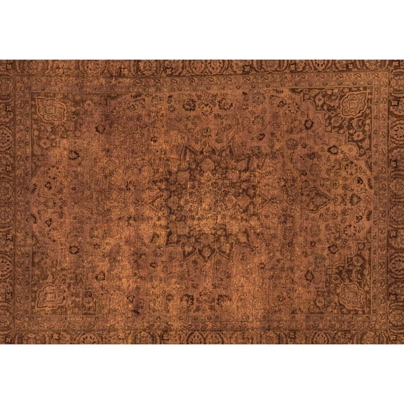 Ahgly Company Indoor Rectangle Persian Orange Bohemian Area Rugs, 5' x 7'