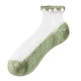 thumbnail image 2 of MSJUHEG Sheer Ankle Socks,Trouser Socks Women,Dress Socks Women,Lace Socks,Mesh Socks for Women,Short Socks Mesh Cute Beaded Solid Splice Breathable Socks Green 1 One Size, 2 of 6