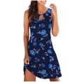 thumbnail image 2 of Fankiway Robe Débardeur d'Été Décontractée pour Femmes Imprimé Floral Robe de Plage Sans Manches Robes Sans Manches pour Femmes Grande Taille, 2 of 5