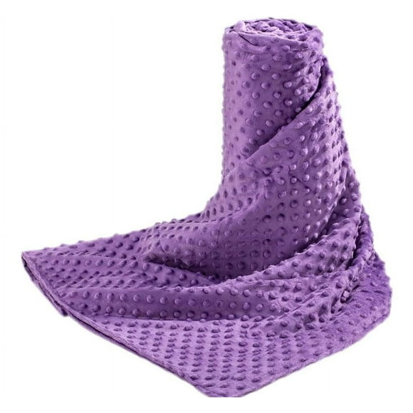 Acdyion Weighted Blankets Removable Duvet Cover For Adults Twin Size (48""X72"") Heavy Blanket Duvet Cover With Soft And Comfort Minky With 12 Ties Machine Washable Soft Weighted Blanket Cover (Purple