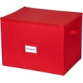 thumbnail image 5 of Hold N' Storage Christmas Ornaments Storage Box Polyester with Zipper, up to 80- 3” Ornaments - Red, 5 of 8