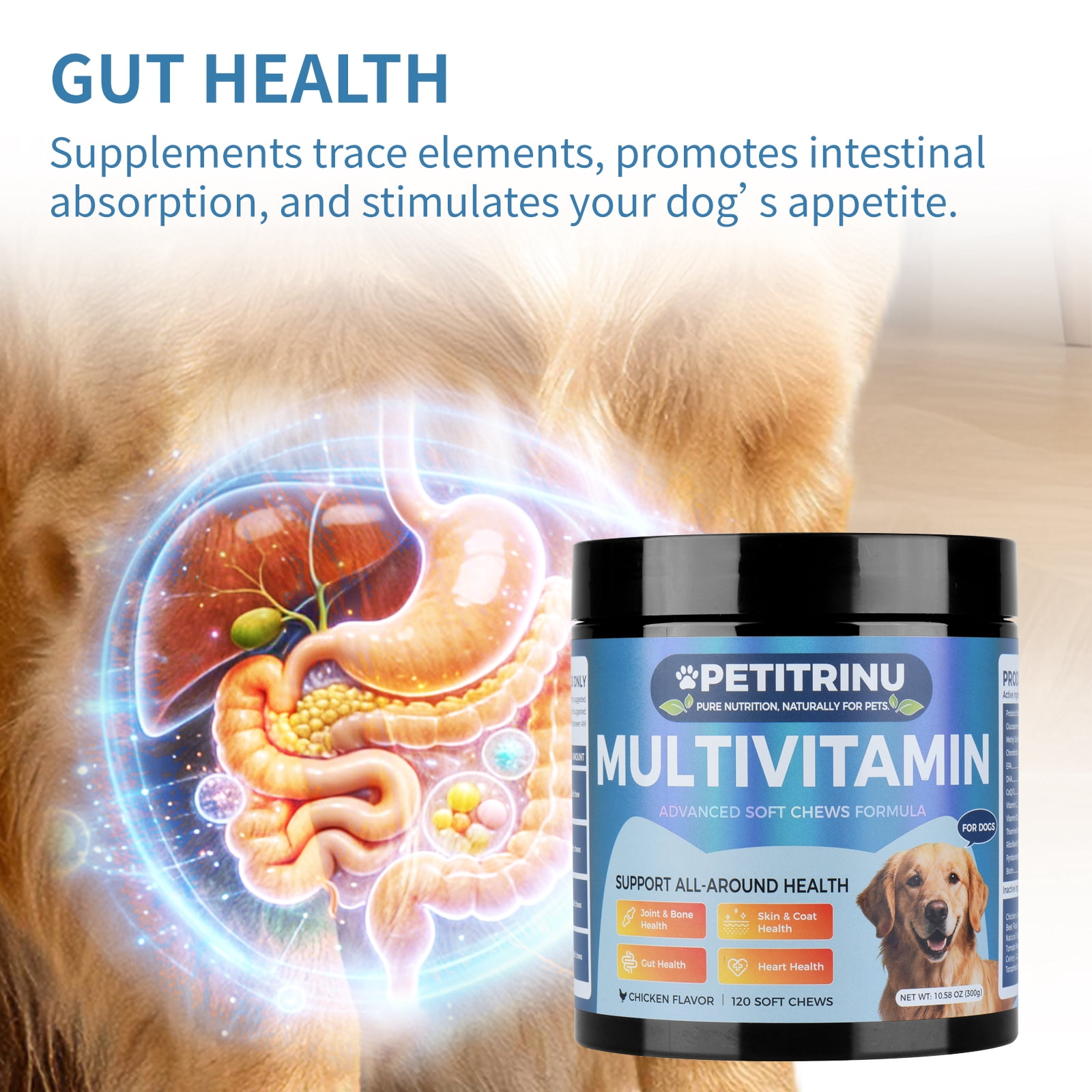 120 Chews Vitamins Treats Snacks for Dogs of All Ages