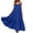 Blue, variant on Women's Summer Maxi Dress Plus Size Solid Color Blackless Dress flowy Swing A Line Dress 2026 Casual Boho Sleeveless Spaghetti Strap Smocked Tiered Long Beach Sundresses for Women
