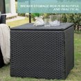 thumbnail image 6 of Superjoe 9 Pcs Outdoor Patio Furniture Set Wicker Sectional Sofa Patio Conversation Set with Storage Box, Coffee Table, Ottoman, Grey, 6 of 8