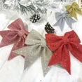 thumbnail image 4 of 2Pcs Large Bows Christmas Tree Bowknot Ornaments Gift Present Party Xmas Decoration Christmas Holiday Indoor Outdoor Decorations, 4 of 5