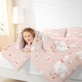 thumbnail image 3 of spefrowx Rustic Bowknot Goose Full Size Comforter Sets for Girls, Pink Bow Butterfly Bedding Comforter Set, Pink Reversible, 3pcs, 1 Comforter and 2 Pillowcases, 3 of 6