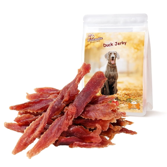 Pawmate Duck Jerky Dog Treats, Premium Jerky Healthy Snacks for Small Medium Large Dogs, 27-30ct Bag