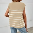 thumbnail image 5 of JJHGVB Cap Sleeve Sweater for Women Lightweight Sweater Sleeveless Sweater Tops for Women Womens Sweater Top Tank Tops Women Sweater Tops for Women Beige1 L, 5 of 6