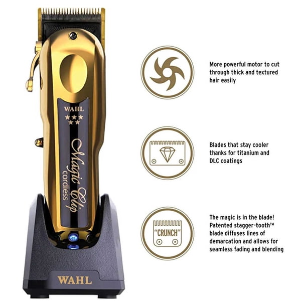 Wahl 5 Star Magic Clip Gold - 56445 - Includes Charging Stand &amp
