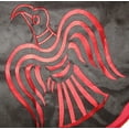 thumbnail image 3 of 3x4 Embroidered Viking Raven Red Black Heavy Duty 600D 2 Ply Nylon Flag 3'x4', 3 of 7