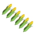 thumbnail image 3 of Modelos de maíz de simulación, decoraciones vegetales artificiales, accesorios para fotos de maíz para fiesta en casa, tienda (concha verde), 6 uds., 3 of 5
