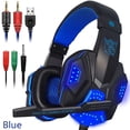 thumbnail image 1 of Casque de Jeu avec Micro et Lumière LED pour Ordinateur Portable PS4 Bleu, 1 of 7