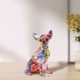 thumbnail image 1 of Estatua de perro Graffiti, adorno de Animal, estatua de Animal, artesanía de cachorro, escultura de resina, figura de Chihuahua para oficina, cafeterí, 1 of 8