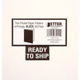 thumbnail image 4 of Better Office Products Letter Size 2-Pockets Pocket Folders, Black, 50 Count, 4 of 6