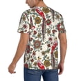 thumbnail image 2 of Rateoe Dark Enchanted Flowers And Birds Pattern Men’s Baseball Short Sleeve Polo Shirt, Midweight Men's Shirt Golf Shirt Polo Shirts Quick Dry Short-3X-Large, 2 of 7