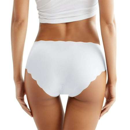 LARUYEKO Women s Seamless Hipster No Show Ice Silk Stretch Underwear Bikini Underwear Panty Women s Cotton Underwear High Waisted Ladies Full Coverage Panties High-Cut Stretch Cool Underwear