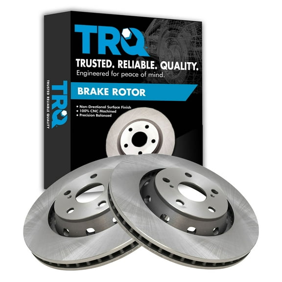 TRQ Front Brake Rotors Set Vented Fits Select 2009-2015 Toyota Venza
