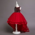 thumbnail image 2 of 4T, Girls Red Dress without Sleeves For wedding, Pageant, Graduation, Birthday, Christmas, Eid and New Years ages 4 years old, 2 of 2