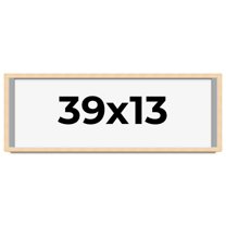 39x13 Frame Beige Real Wood Picture Frame Width 0.75 inches | Interior Frame Depth 0.5 inches |