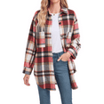 thumbnail image 2 of FIUFY Womens Casual Long Sleeve Button Down Shirts Loose Fit Plaid Shacket with Pockets, 2 of 4