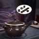 thumbnail image 5 of 1 juego de tetera de cerámica artesanal japonesa de 6 tazas, tradicional azul brillante marrón, 5 of 9