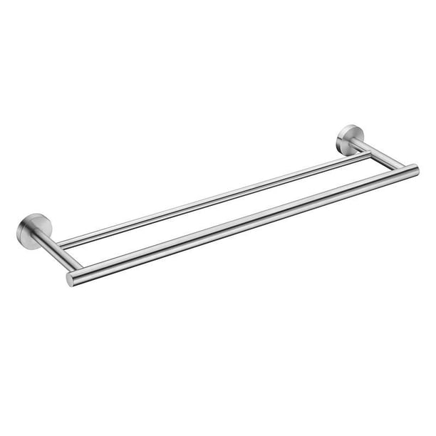 Toallero de baño, estante de baño para almacenamiento de toallas Barra de toalla doble Estante de montaje en pared Perchas de toalla para baño