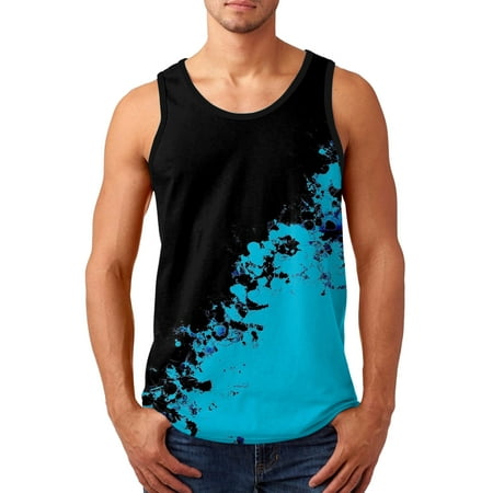 outfmvch tank top for men summer printed fashion casual sports beach sleeveless tank womens tops black