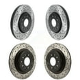 thumbnail image 1 of DS-One Front Rear Coated Drilled Slotted Disc Brake Rotors Kit for Car 2016-2018 Buick Envision with 315mm Diameter Rotor KD-100460, 1 of 11