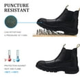 thumbnail image 5 of Slip on Work Boots for Men, HANDMEN Soft Toe Waterproof Slip Resistant Anti-Puncture Anti-Static Anti-Static Safety Chelsea Working Shoes, Black, LV802-8.5, 5 of 6