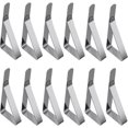 thumbnail image 1 of 12 Packs Adjusting Tablecloth Clips Stainless Steel Table Cover Clamps Table Cloth Holders (silver), 1 of 3