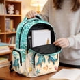thumbnail image 5 of Xoenoiee Beach Turtle Starfish Seashell Heart Print 17 Inch Backpack for Girls Teens, Lightweight Large Capacity Bookbag School Bag Rucksack for Kindergarten Primary Middle School Students, 5 of 7